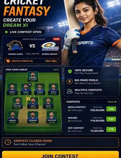 Odds96 (odds96 app) fantasy cricket & matchday visual 3